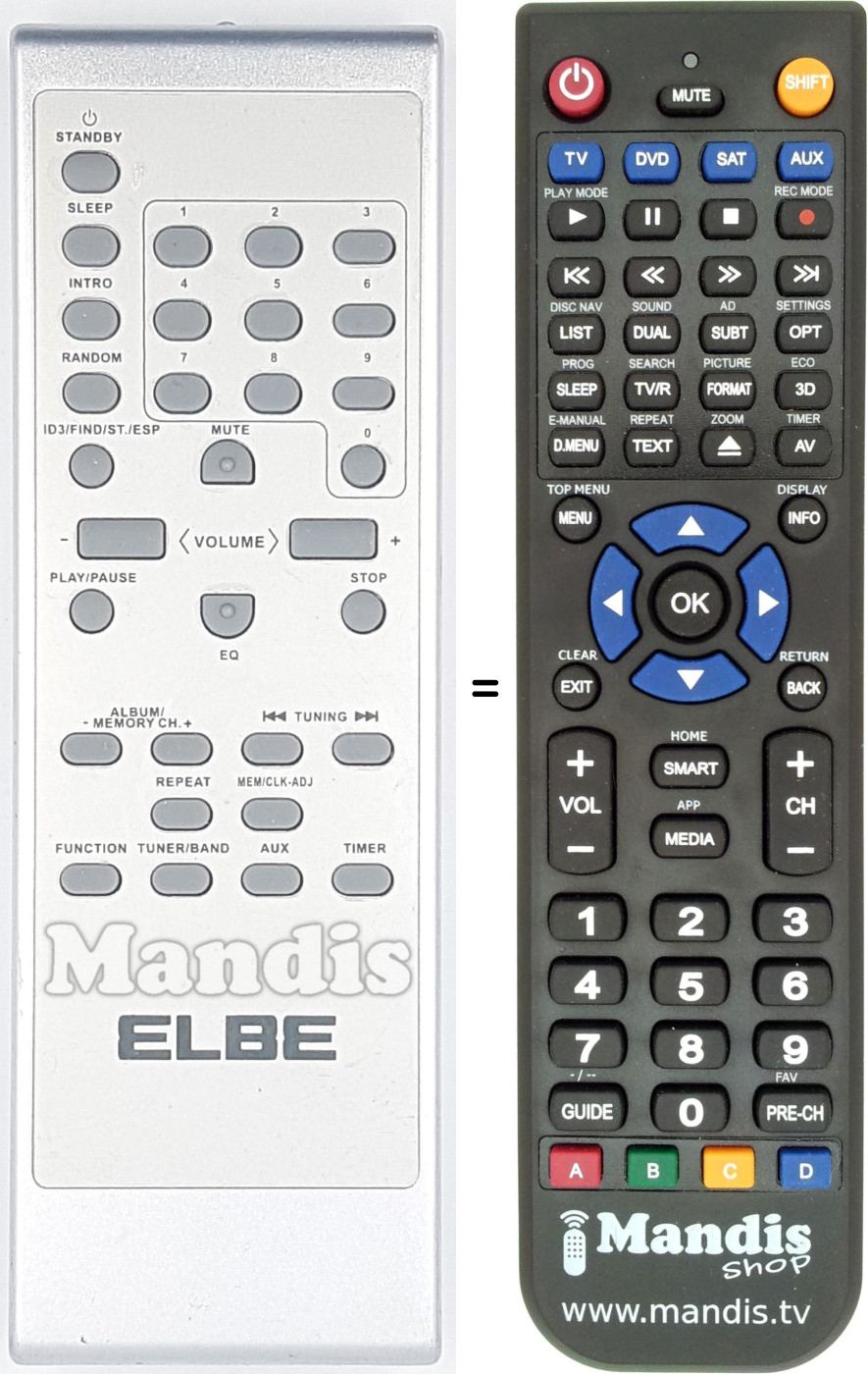 Replacement remote control ELB001