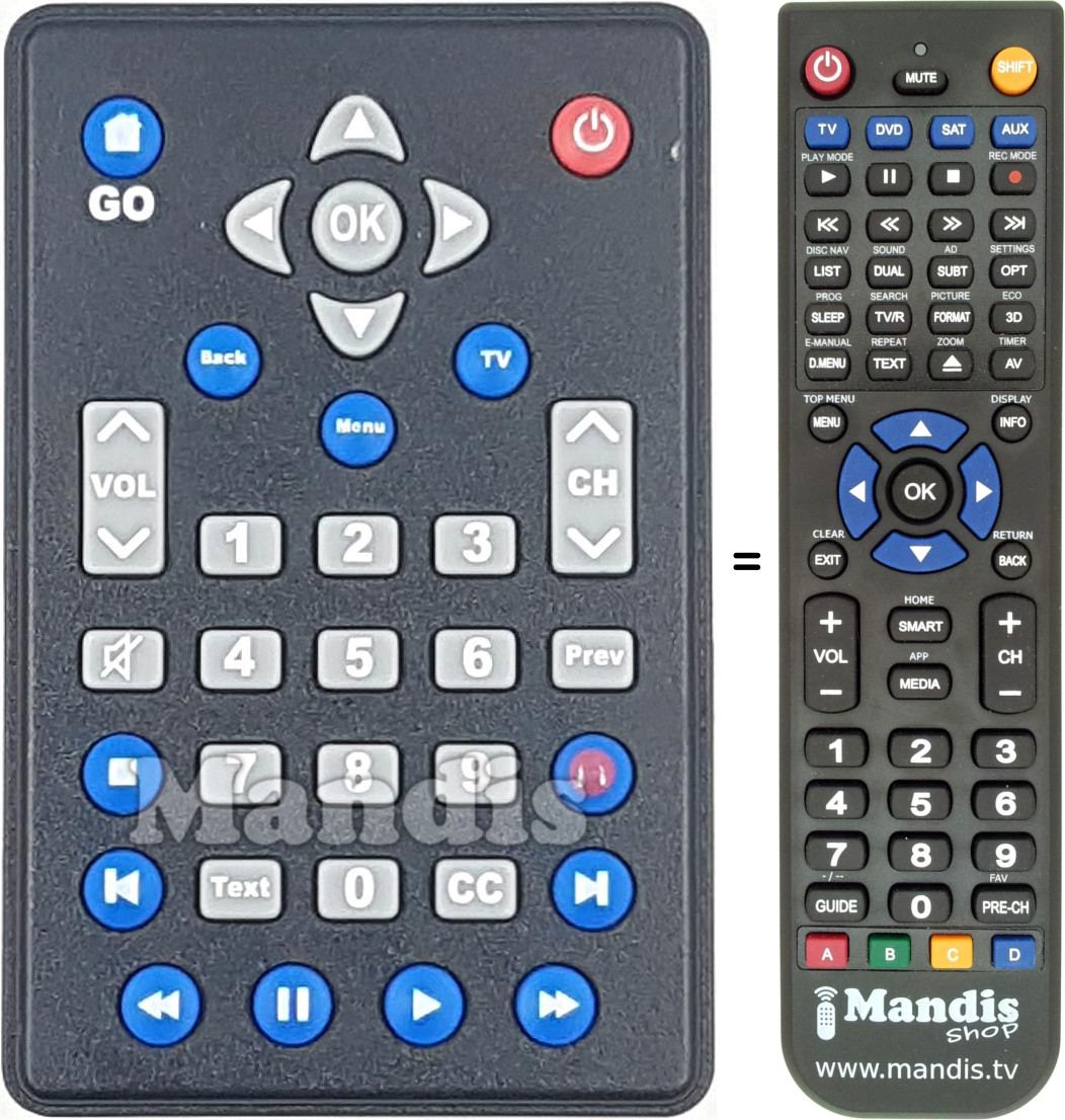 Replacement remote control R005