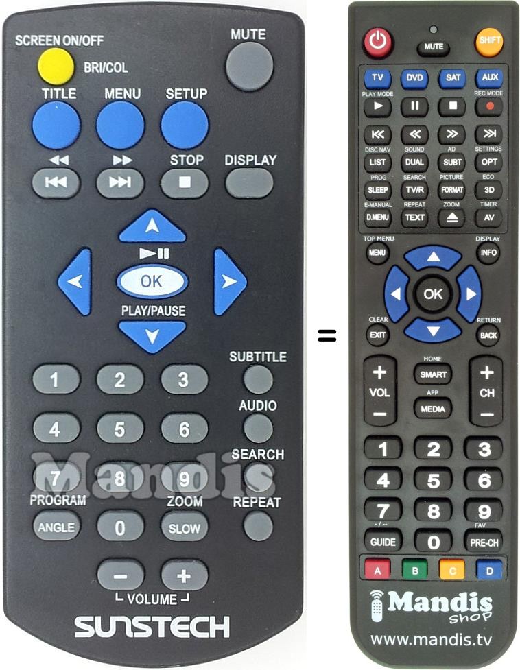 Telecomando equivalente REMCON1545