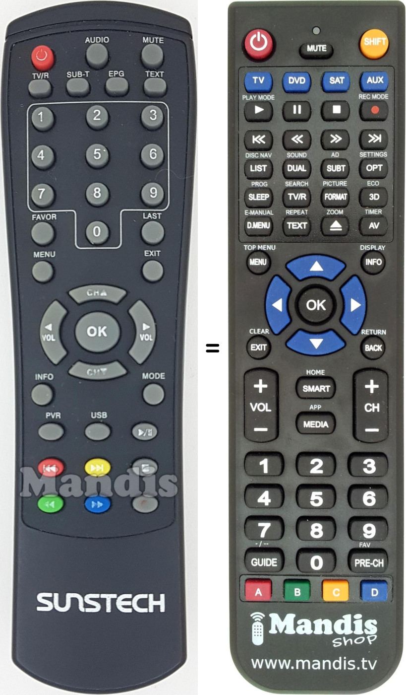 Telecomando equivalente REMCON1637