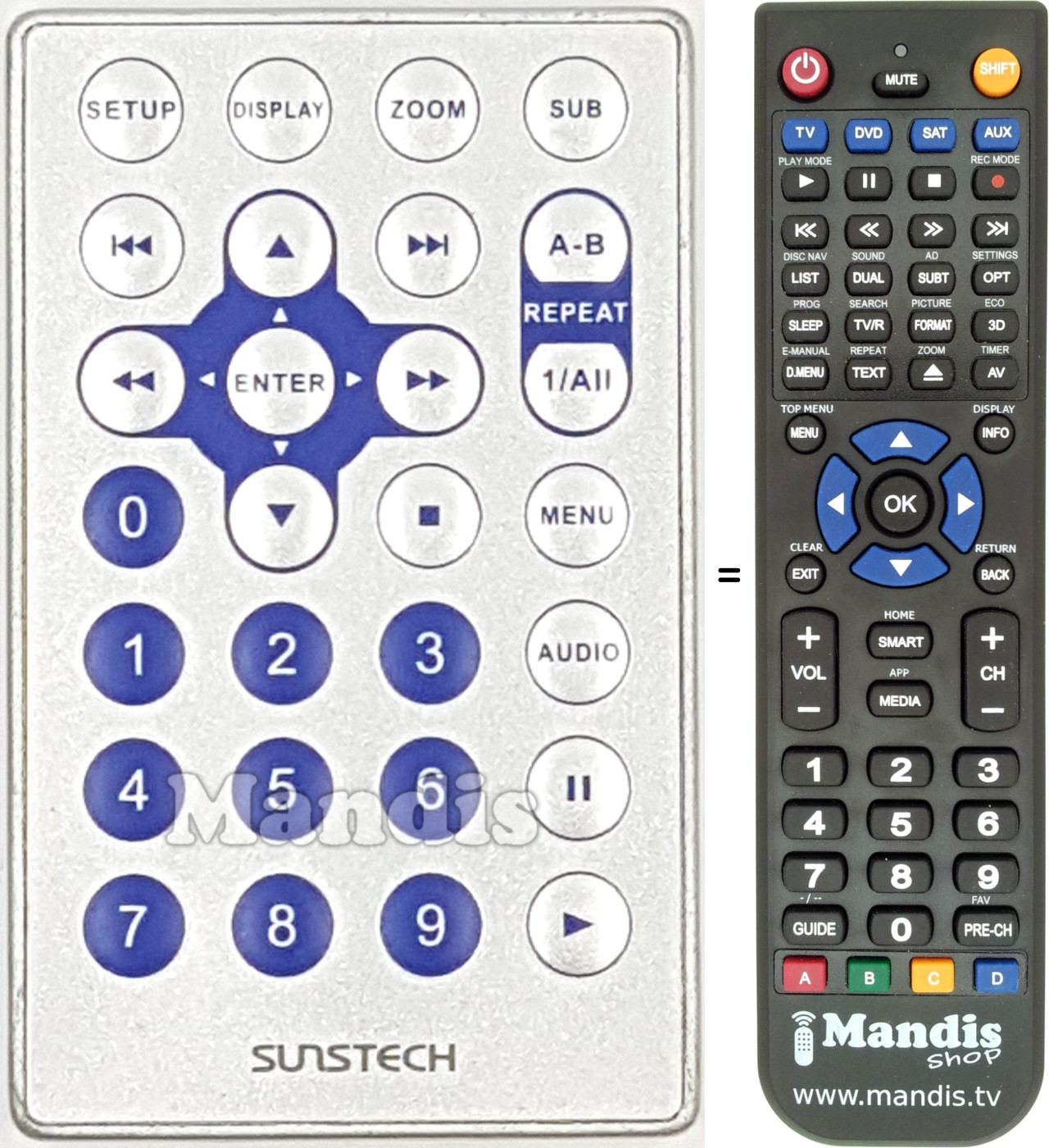 Telecomando equivalente REMCON1674