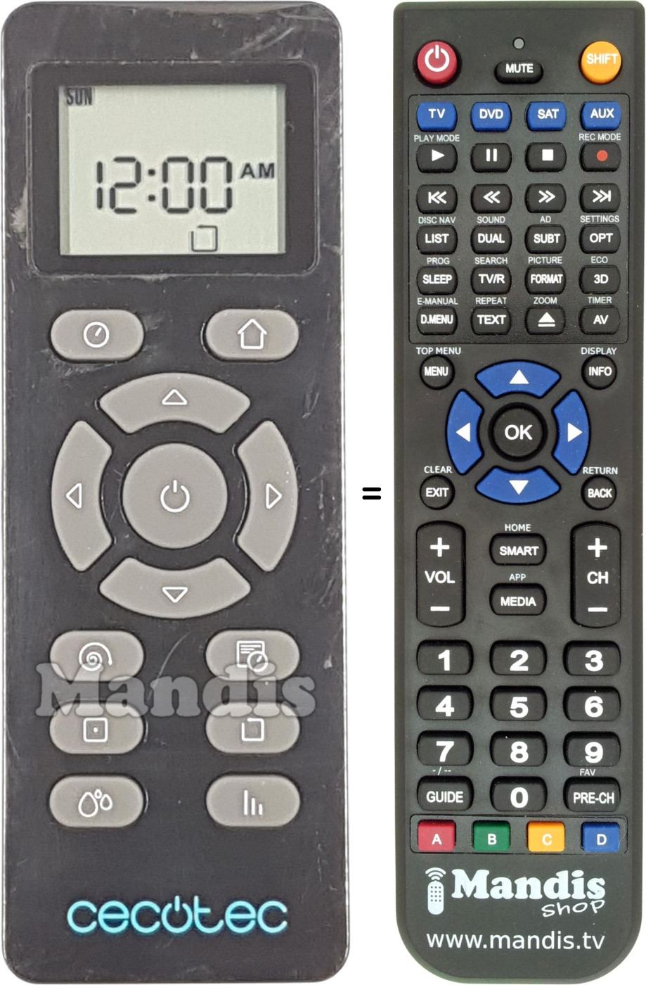Telecomando equivalente REMCON2128