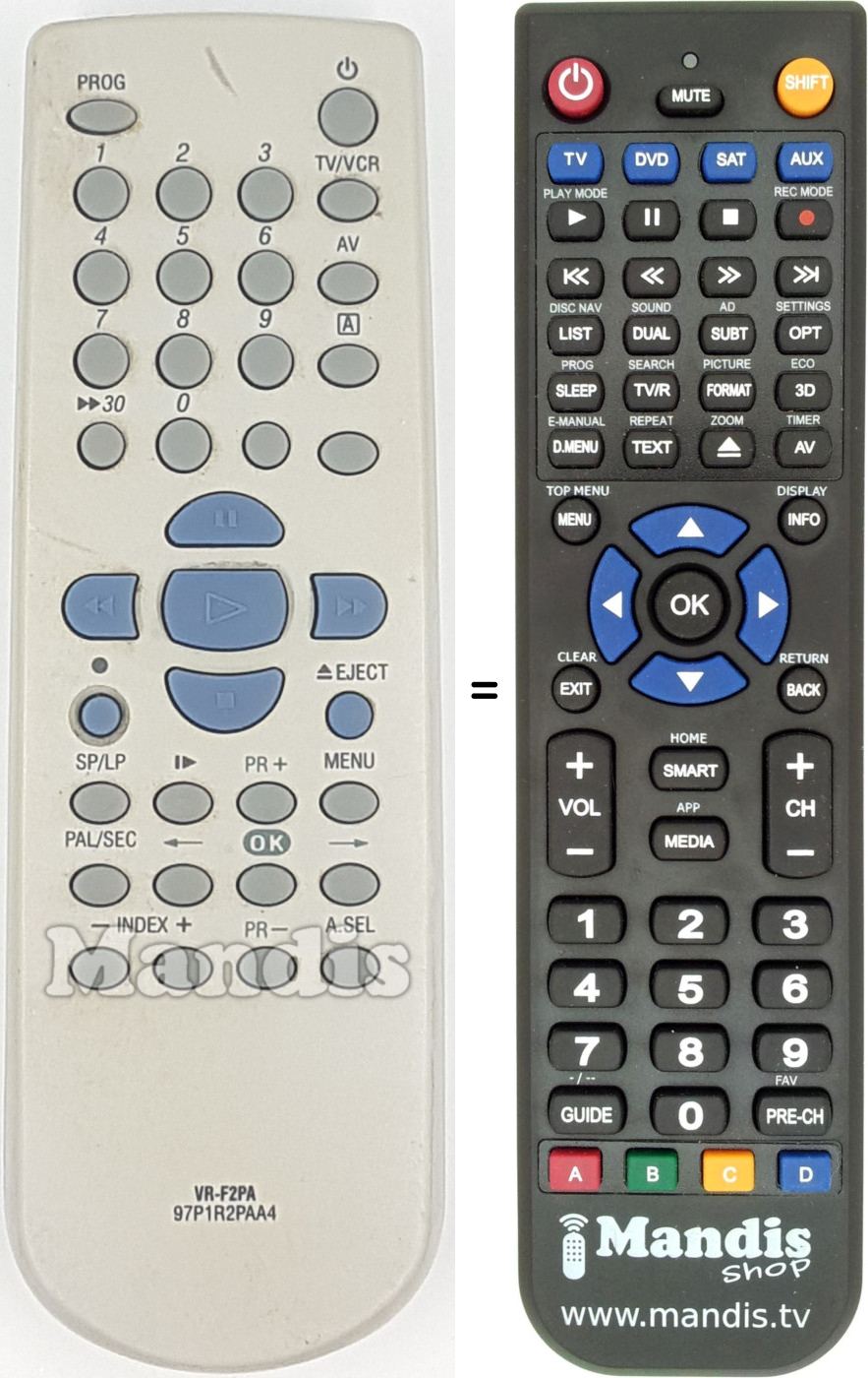 Replacement remote control VRF-2PA