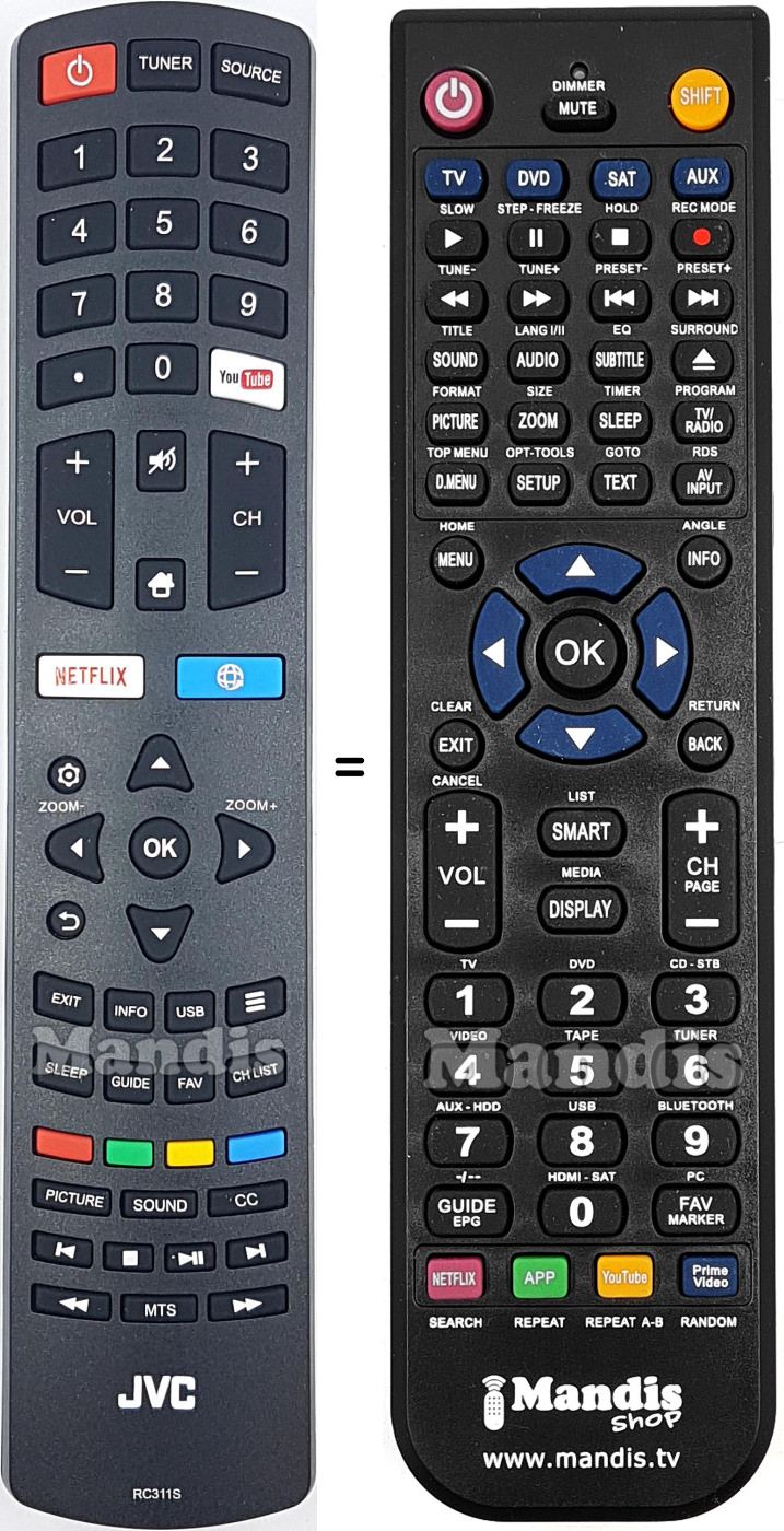 Telecomando equivalente 06-531W52-TY02X