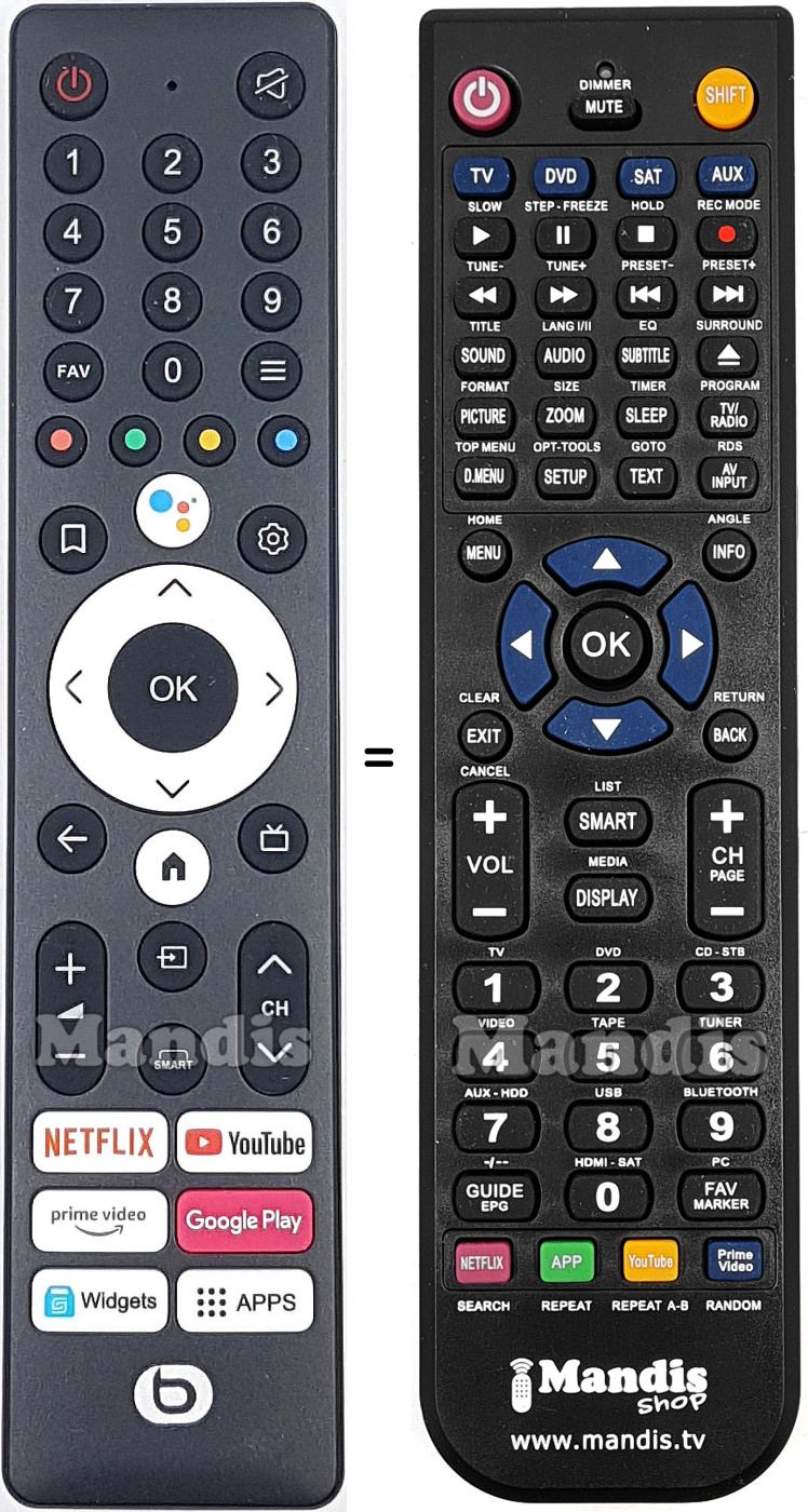 Télécommande équivalente 06A60R41PT001