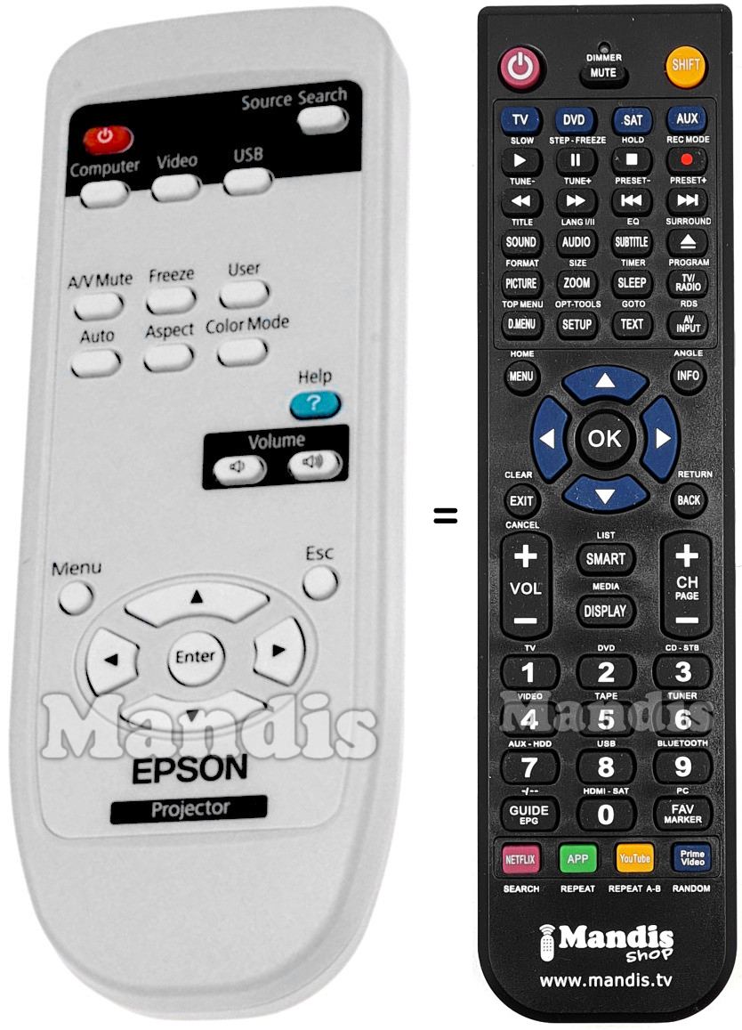 Telecomando equivalente Epson 1515069