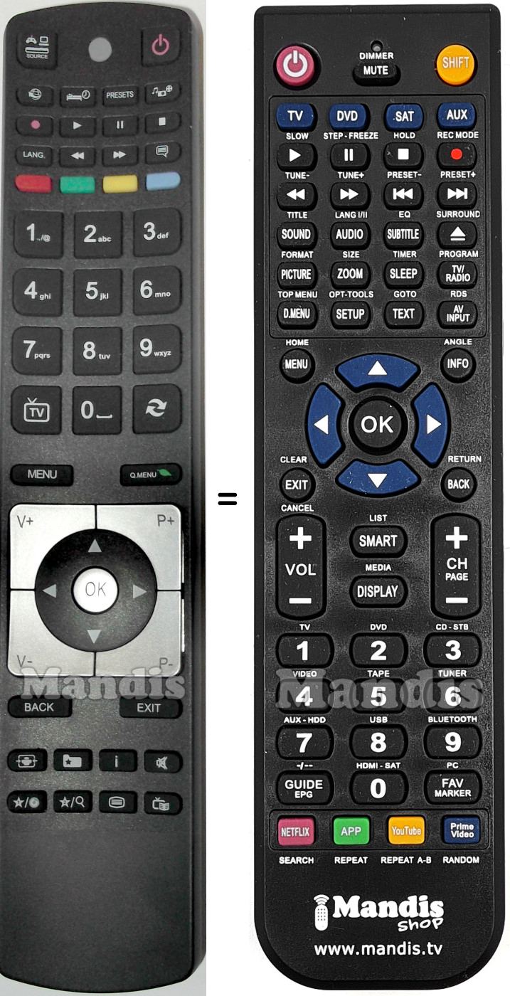 Replacement remote control Oki RC5116