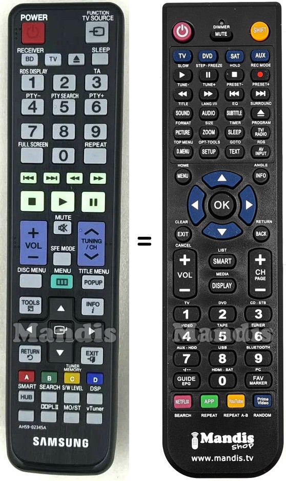 Replacement remote control AH59-02345A