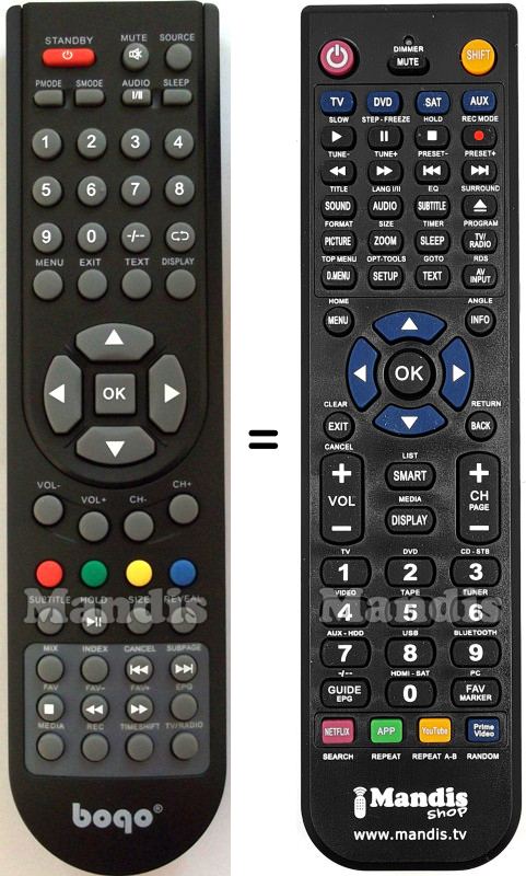 Replacement remote control DIKOM Bogo001