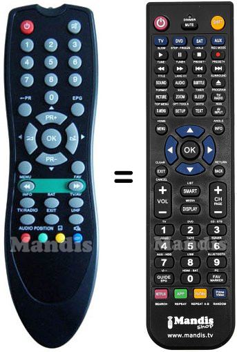 Replacement remote control ID Sat REMCON298