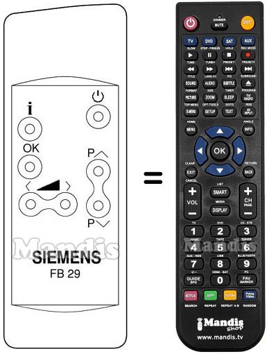 Telecomando equivalente Siemens FB 29
