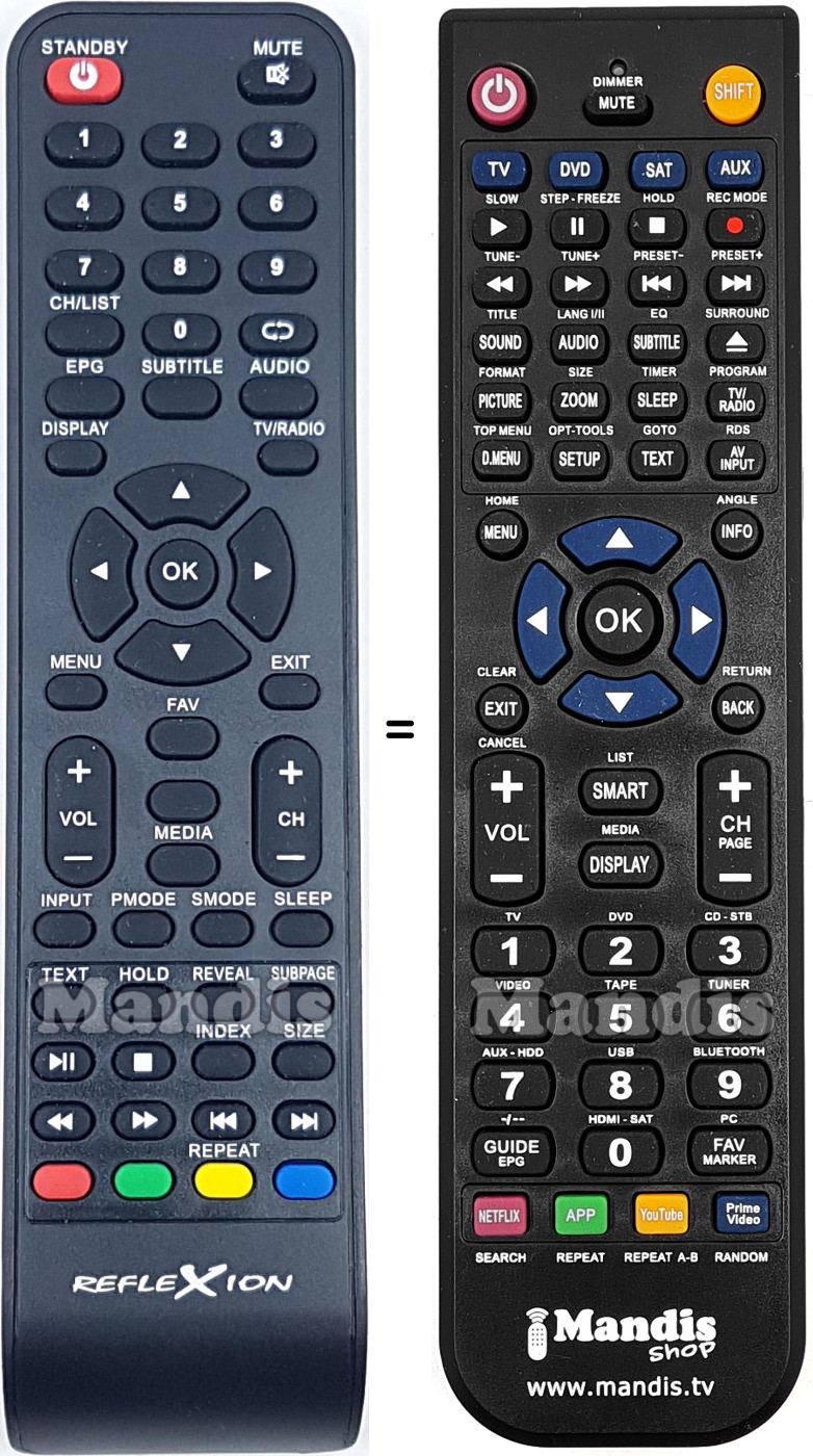 Replacement remote control M184678