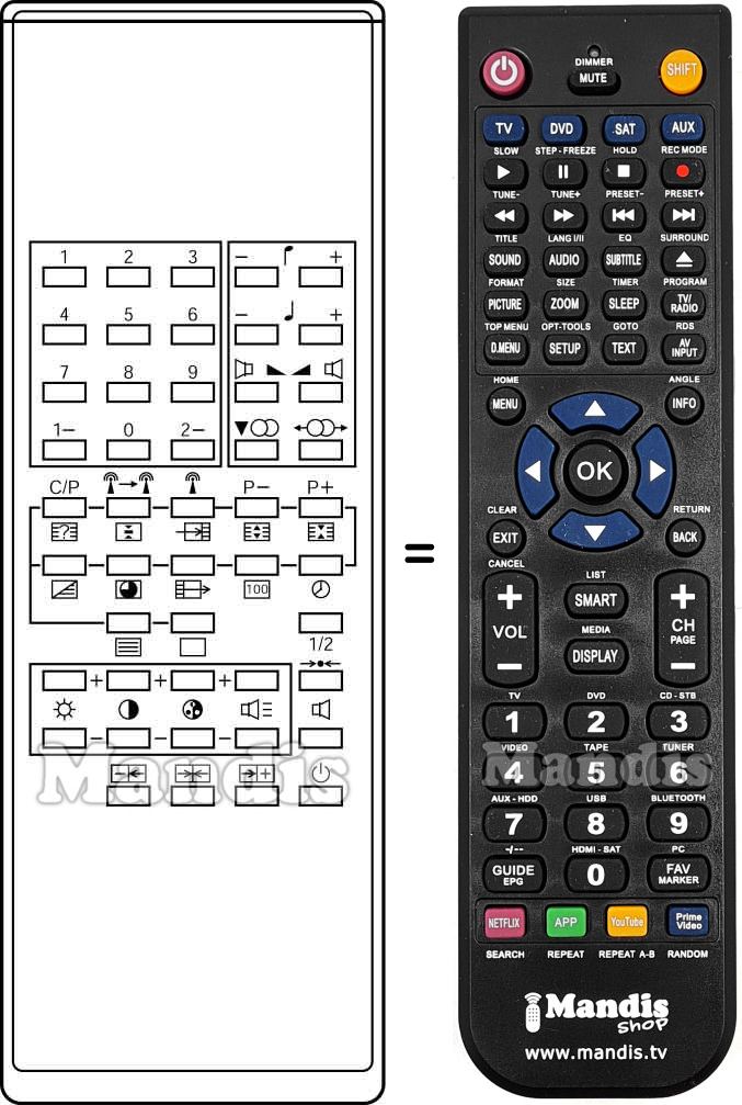 Replacement remote control IR 3