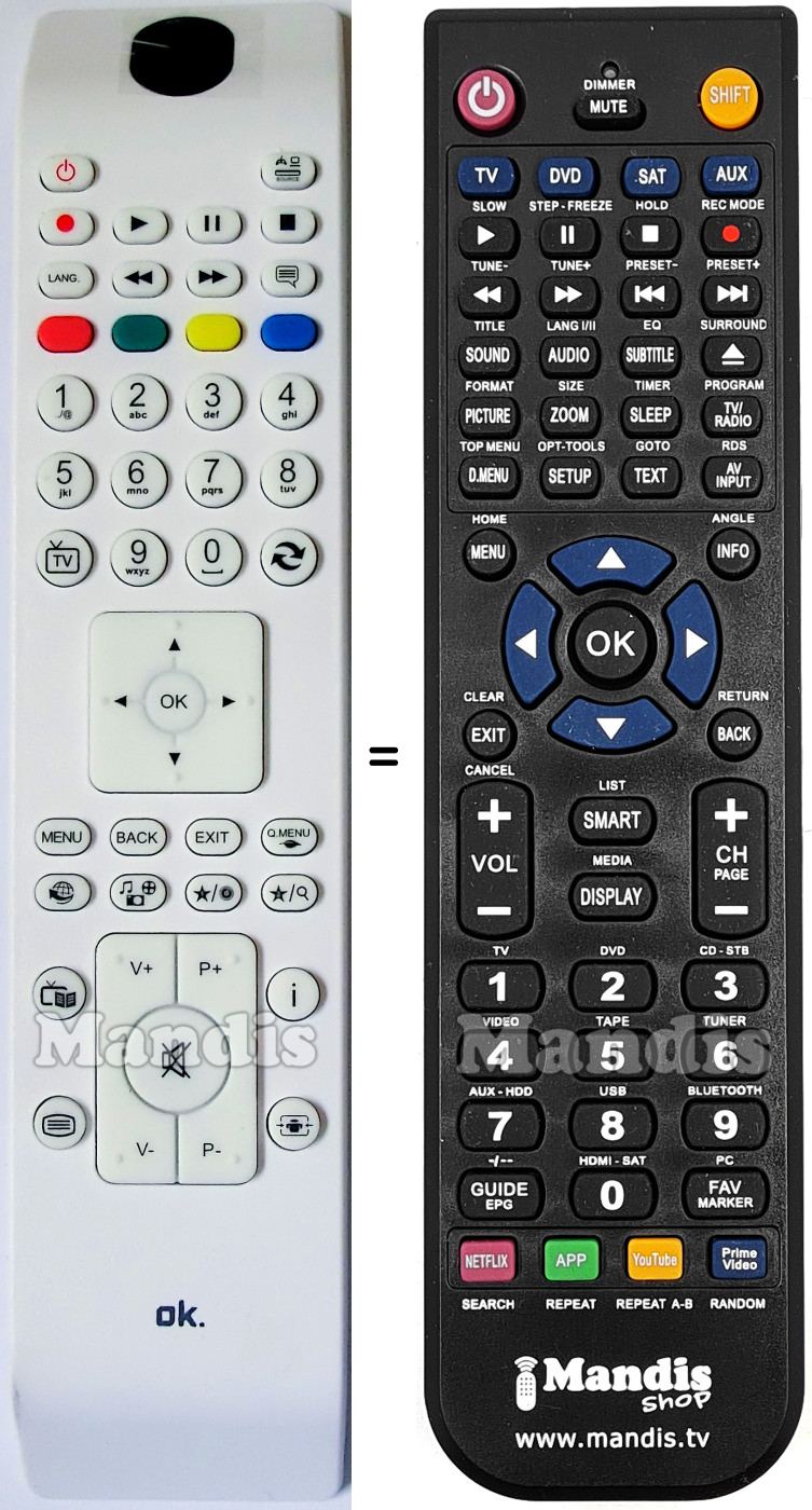 Replacement remote control ok. RC4800-2