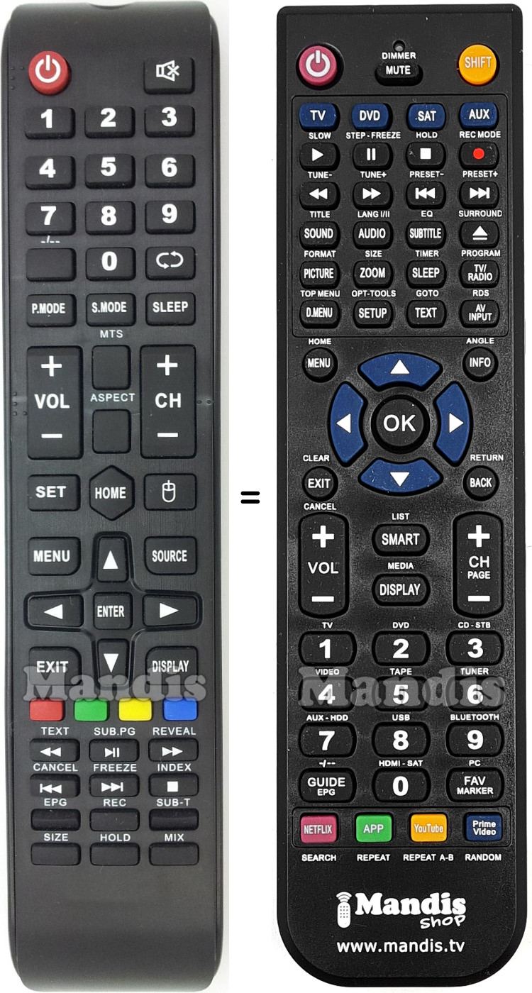 Telecomando equivalente Crown BL-F50S-4K