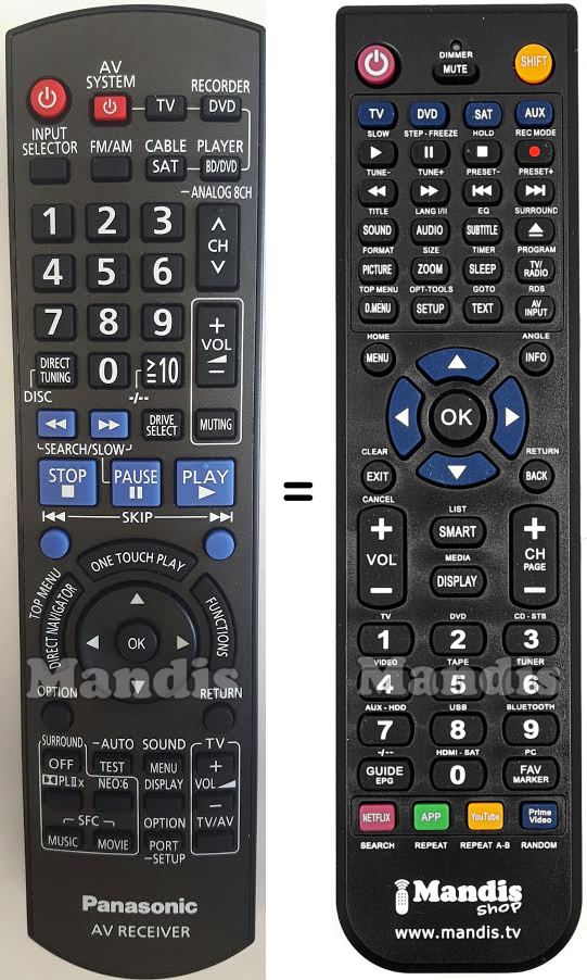 Télécommande équivalente N2QAKB000070