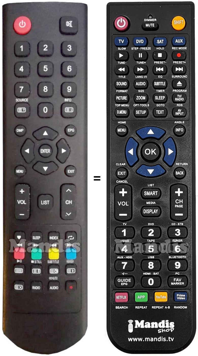 Telecomando equivalente JVC RM-C3313