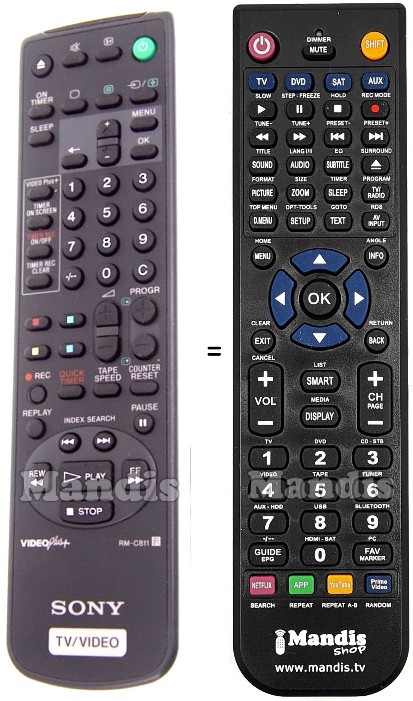 Replacement remote control RM-C811