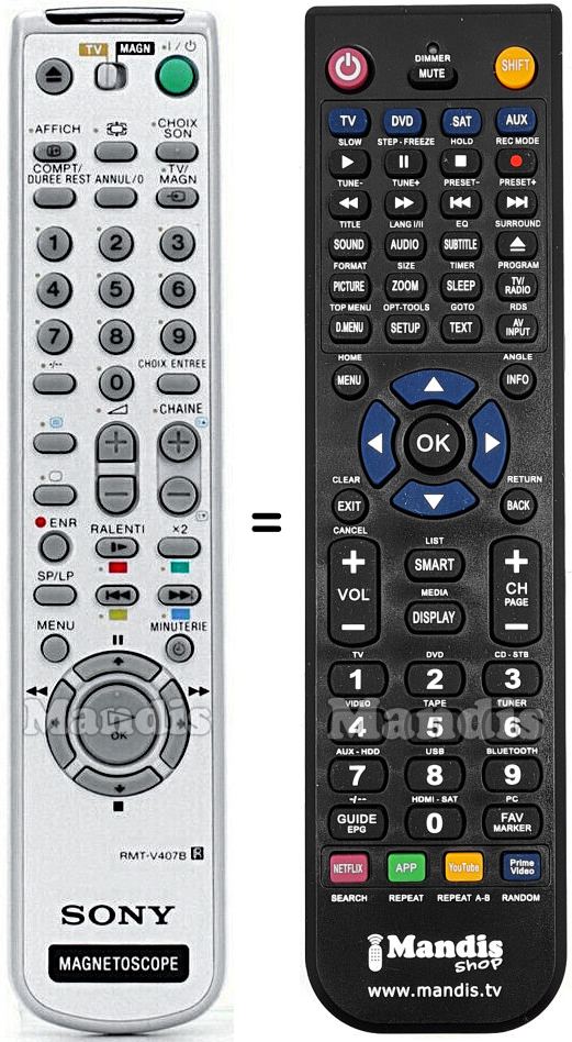 Telecomando equivalente Sony RMT-V407B
