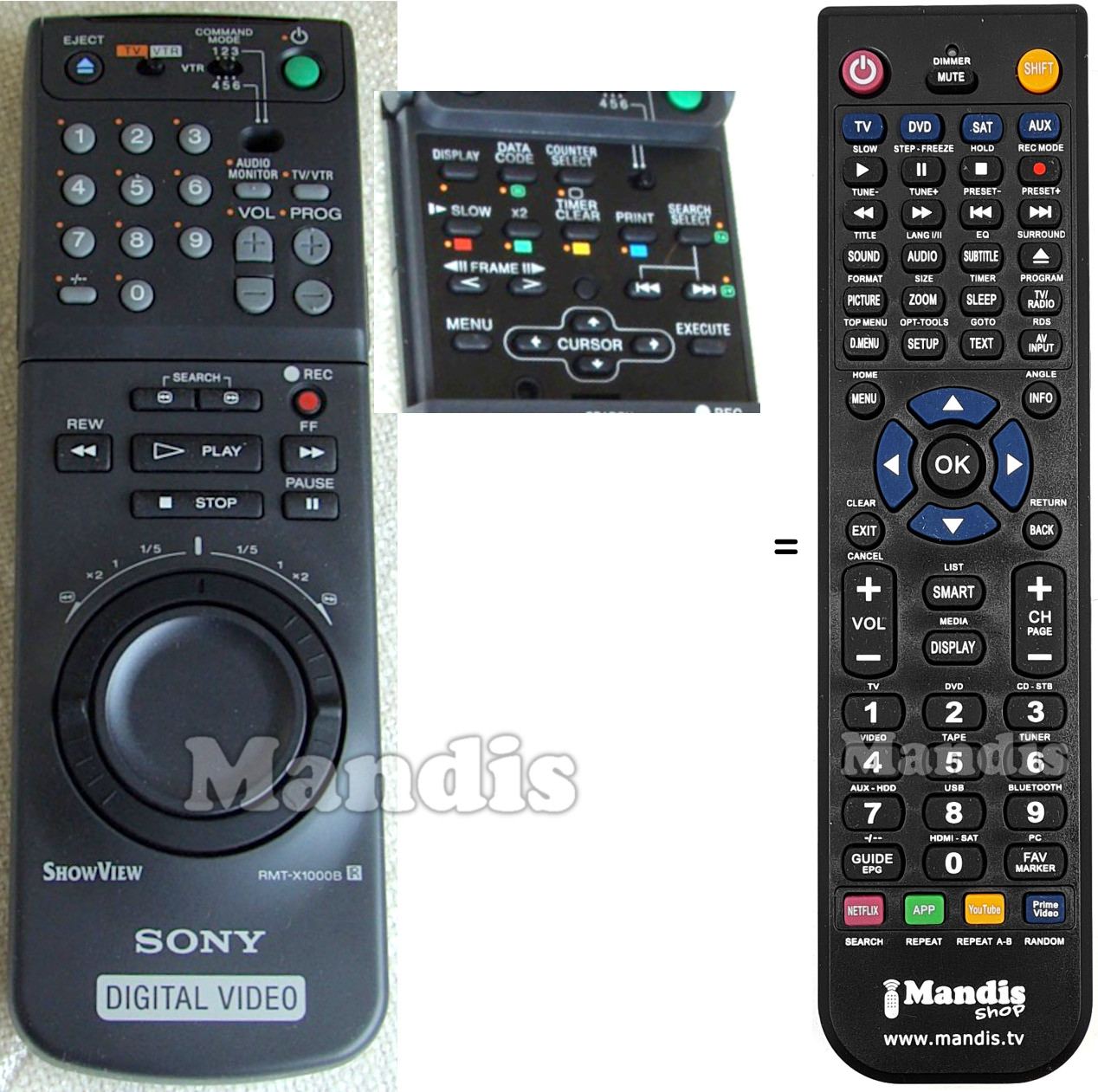 Replacement remote control Sony RMT-X1000B