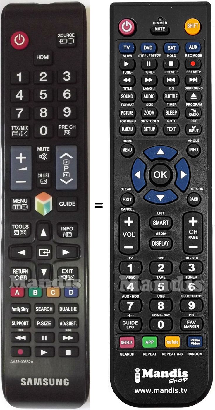 Replacement remote control Samsung AA59-00582A