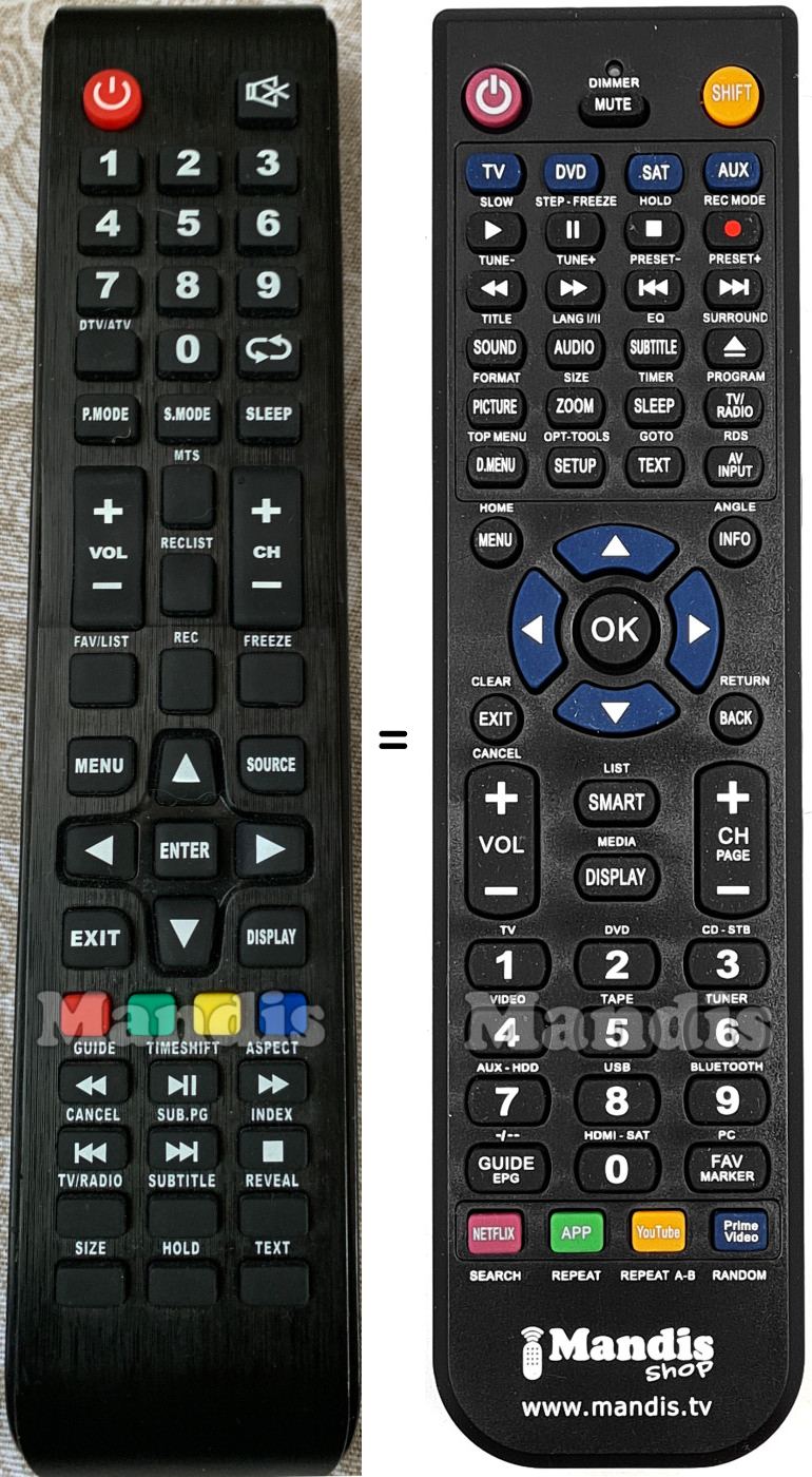Replacement remote control 894526-24S17T2