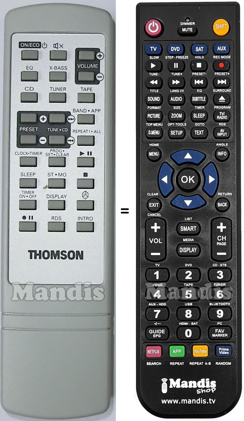 Telecomando equivalente Thomson AM1280