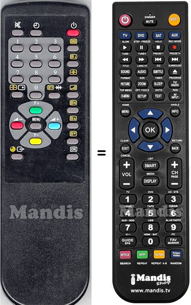 Télécommande équivalente Hypson D14RKD5