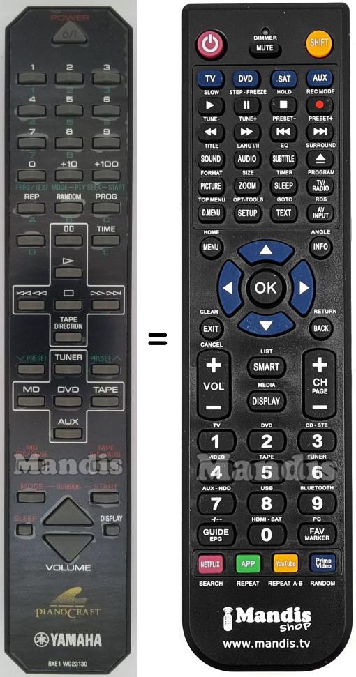 Telecomando equivalente Yamaha RXE1