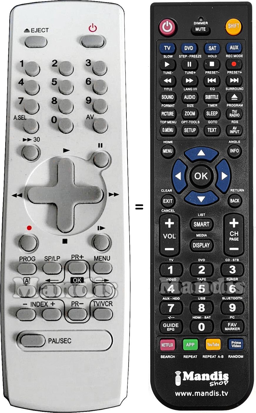 Replacement remote control Bluesky 97P1RA1AA0
