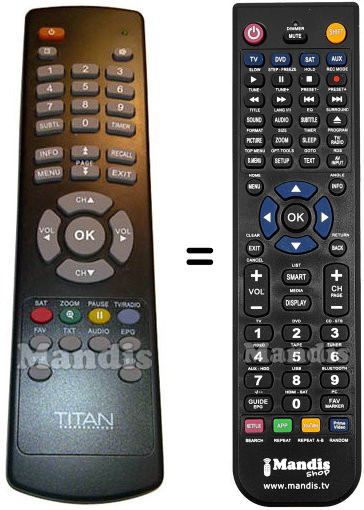 Télécommande équivalente Titan REMCON379