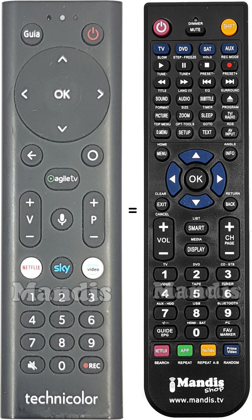 Replacement remote control REMCON2095
