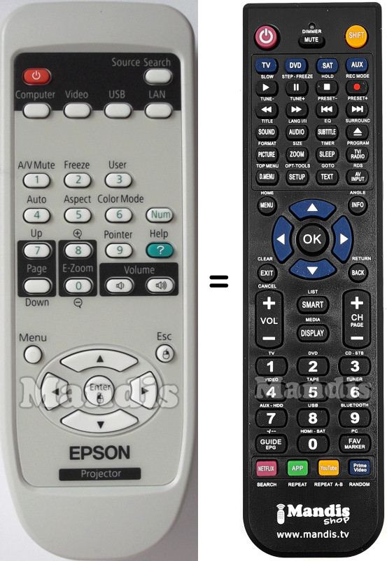 Telecomando equivalente Epson EB-925
