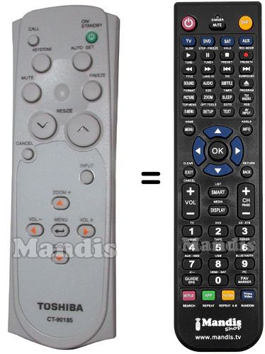 Telecomando equivalente Toshiba CT-90185