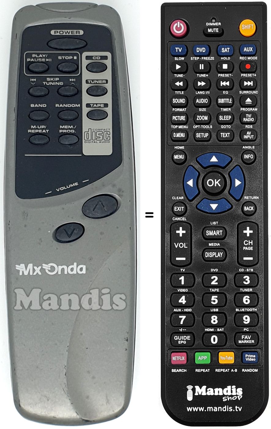 Telecomando equivalente MX007