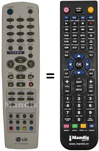 Gleichwertige Fernbedienung LG 6710V00088B