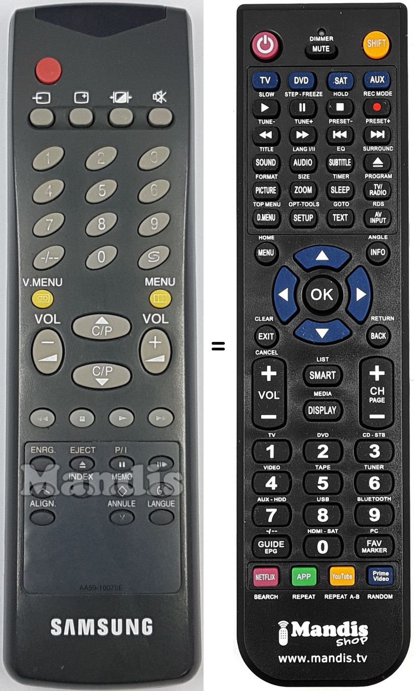 Telecomando equivalente AA59-10075E