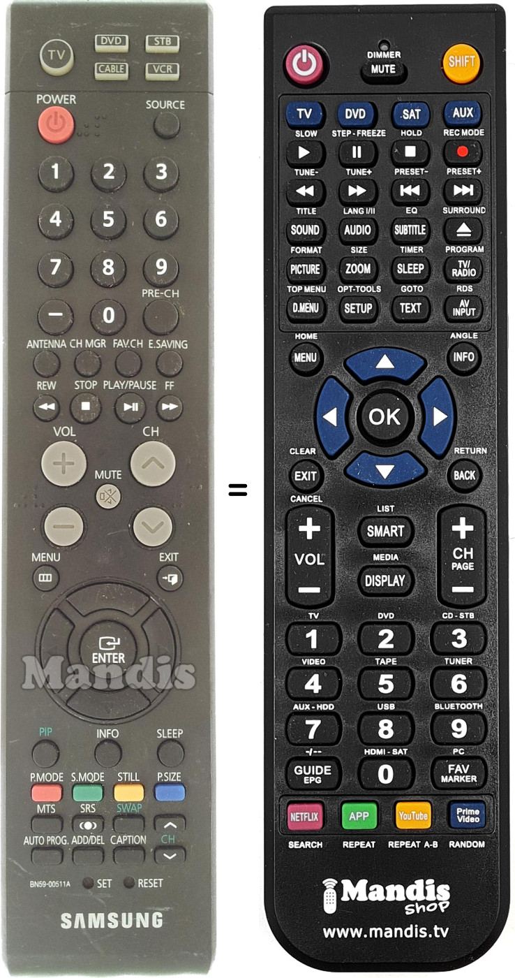 Telecomando equivalente Samsung BN59-00511A