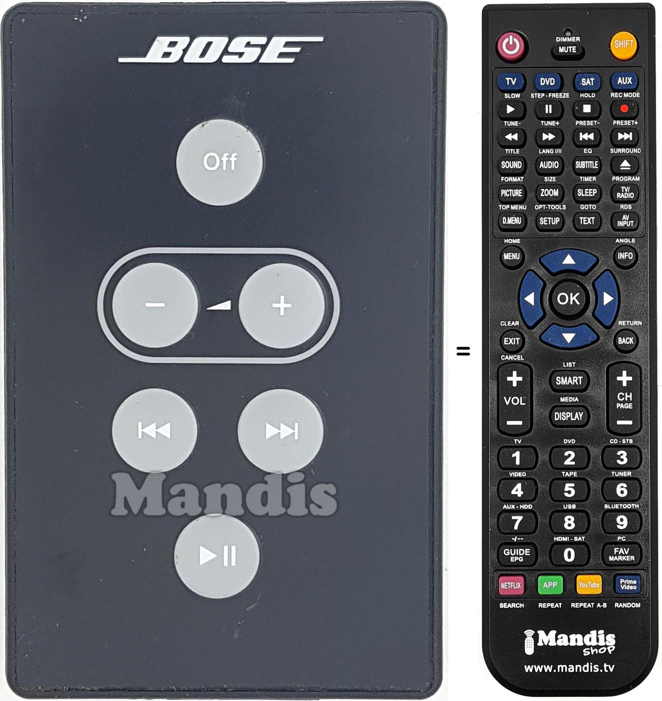 Télécommande équivalente BOSE003
