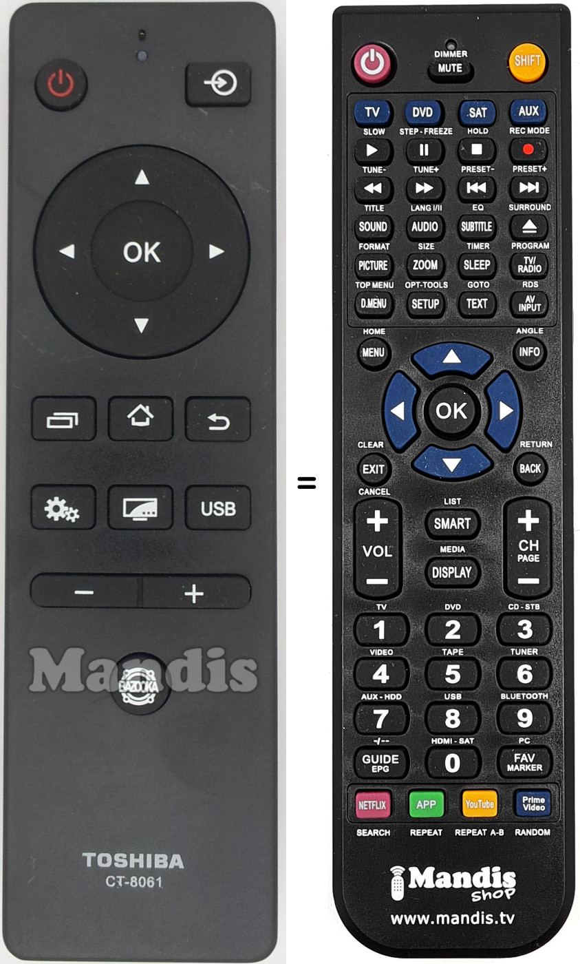 Télécommande équivalente CT-8061
