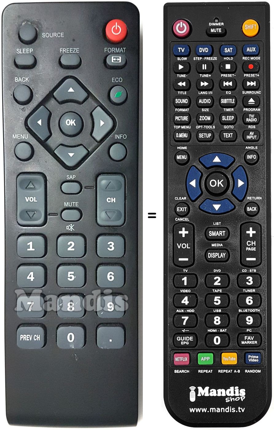 Telecomando equivalente Emerson EME003