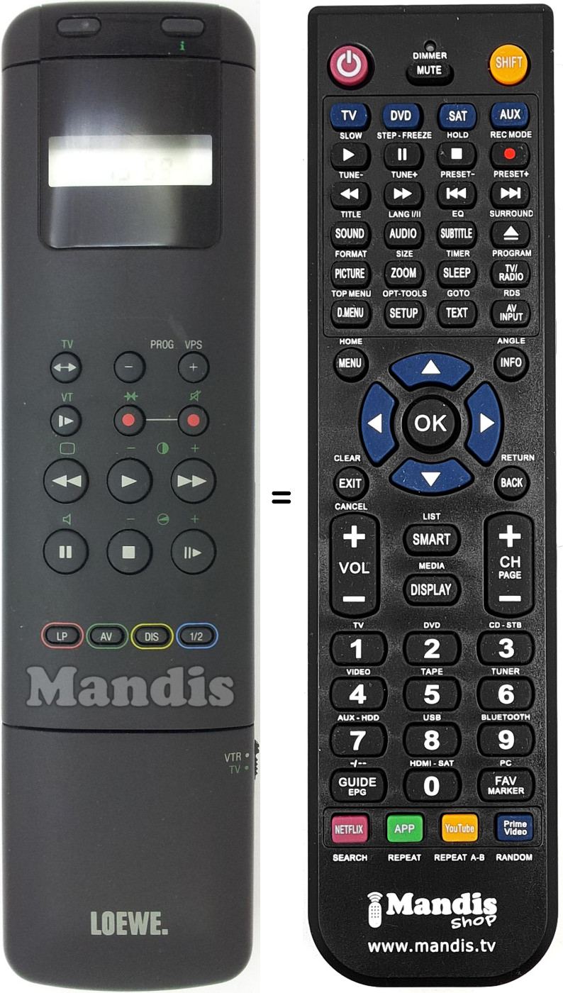 Replacement remote control Loewe001