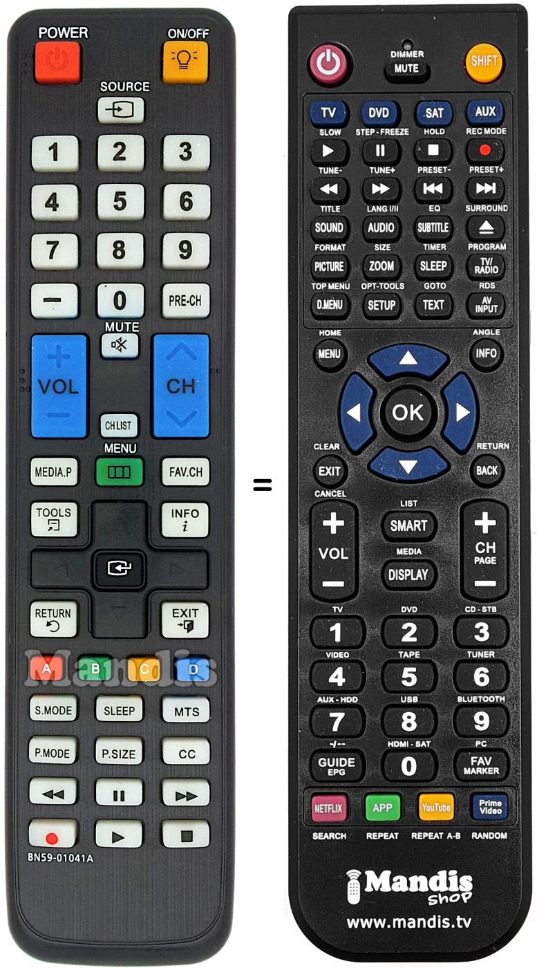 Telecomando equivalente BN59-01041A
