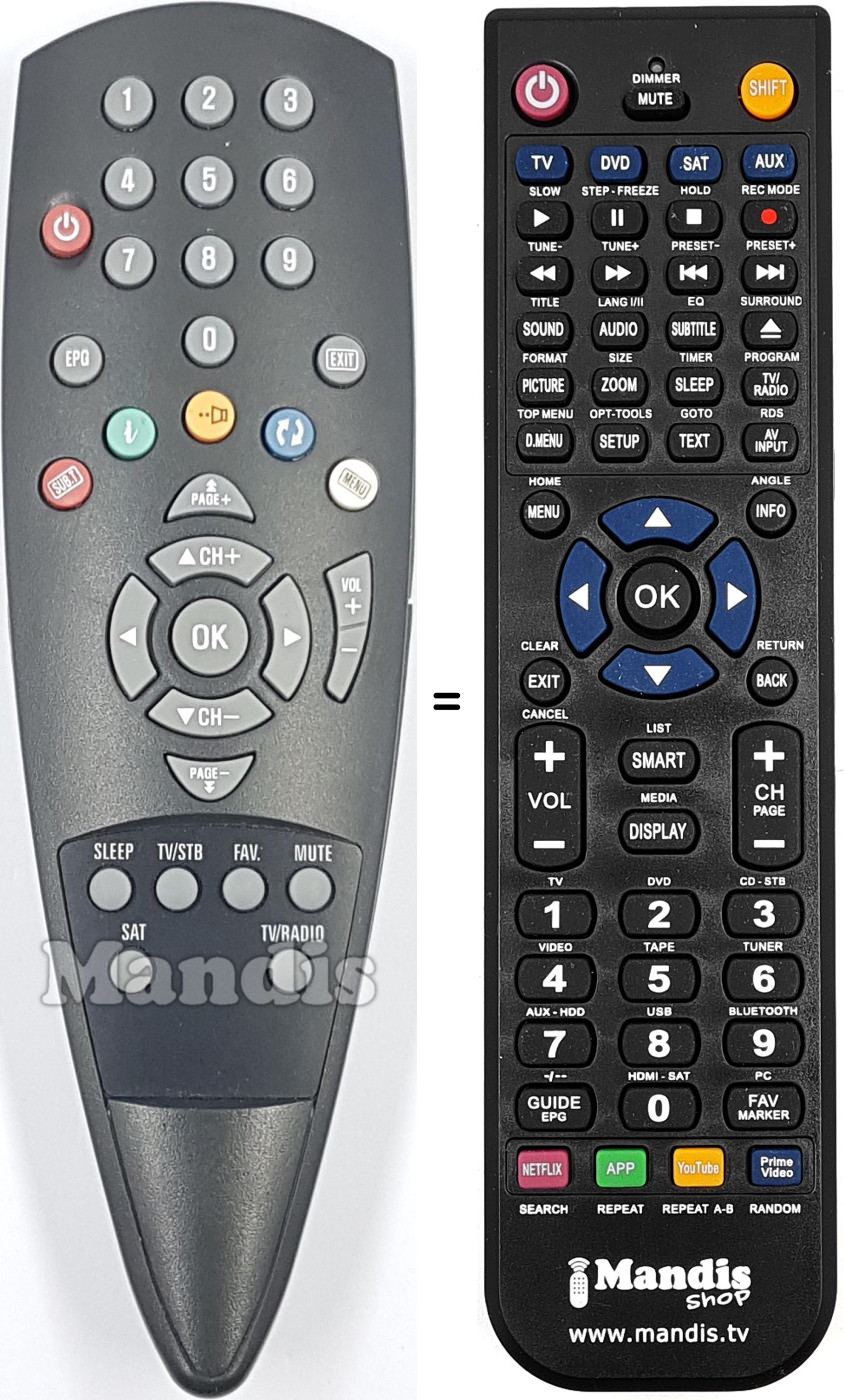 Télécommande équivalente REMCON2142