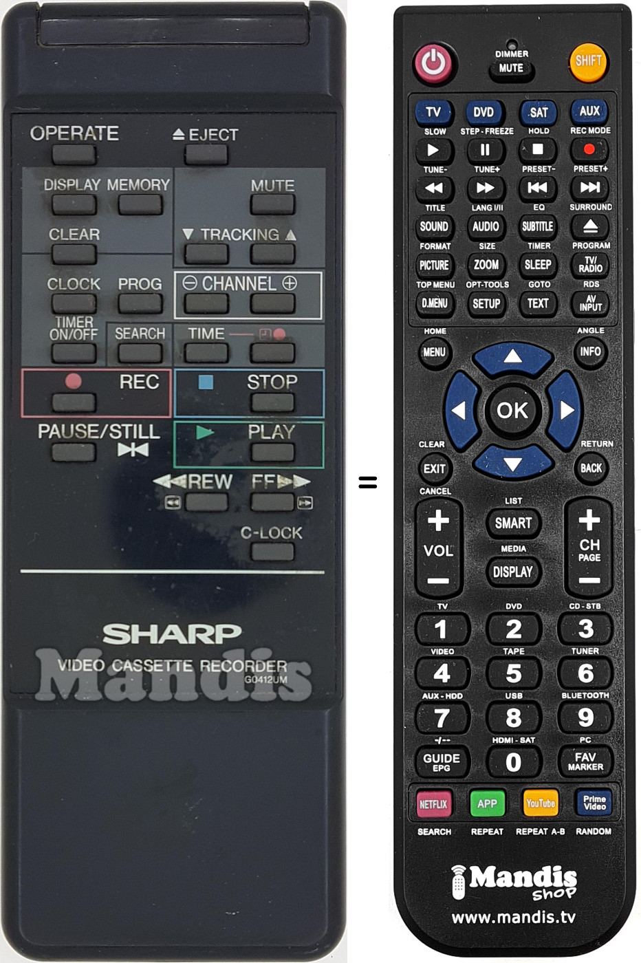 Telecomando equivalente G0412UM