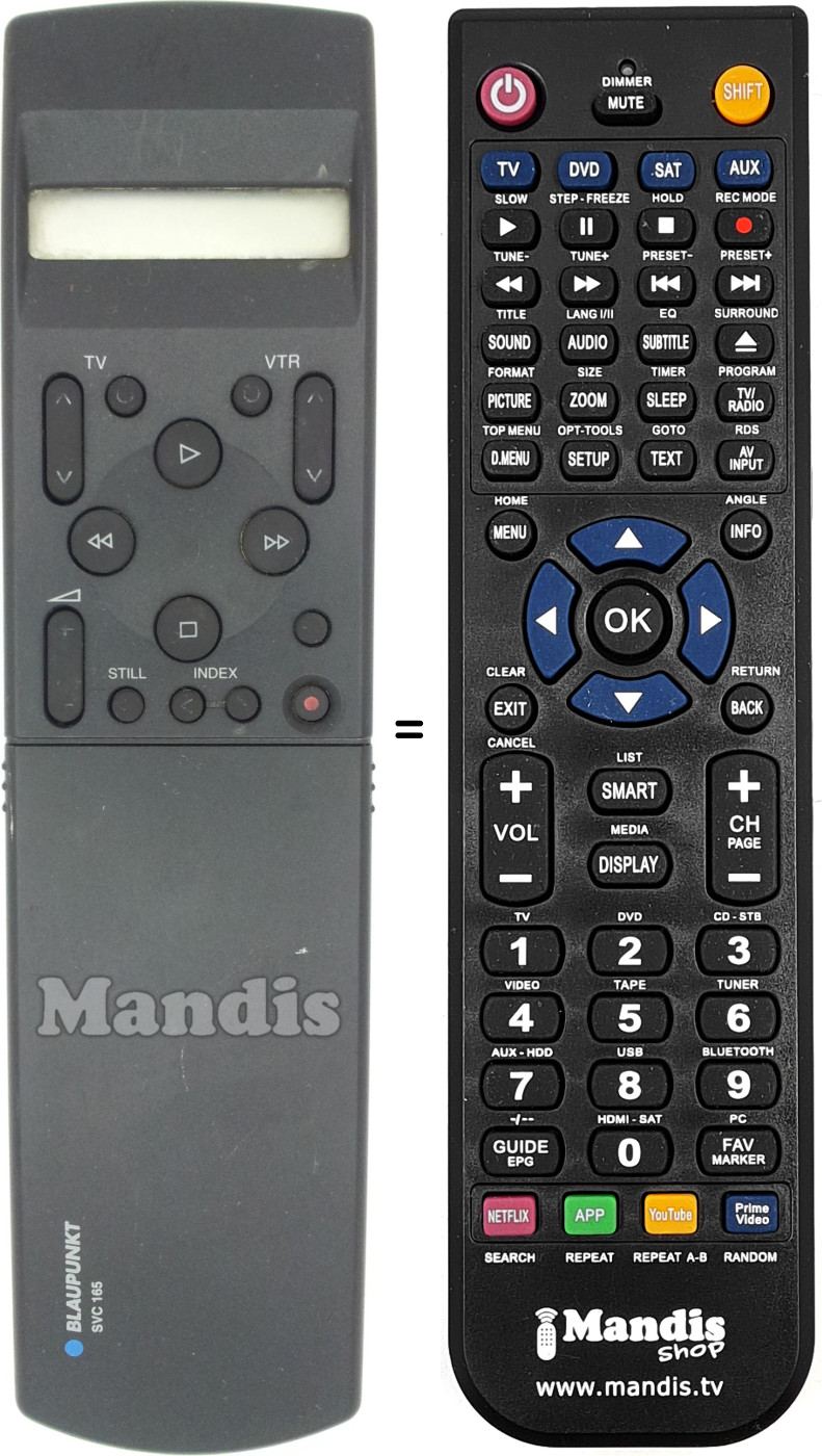 Telecomando equivalente SVC-165