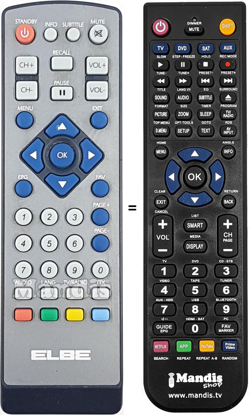Gleichwertige Fernbedienung ELBE006