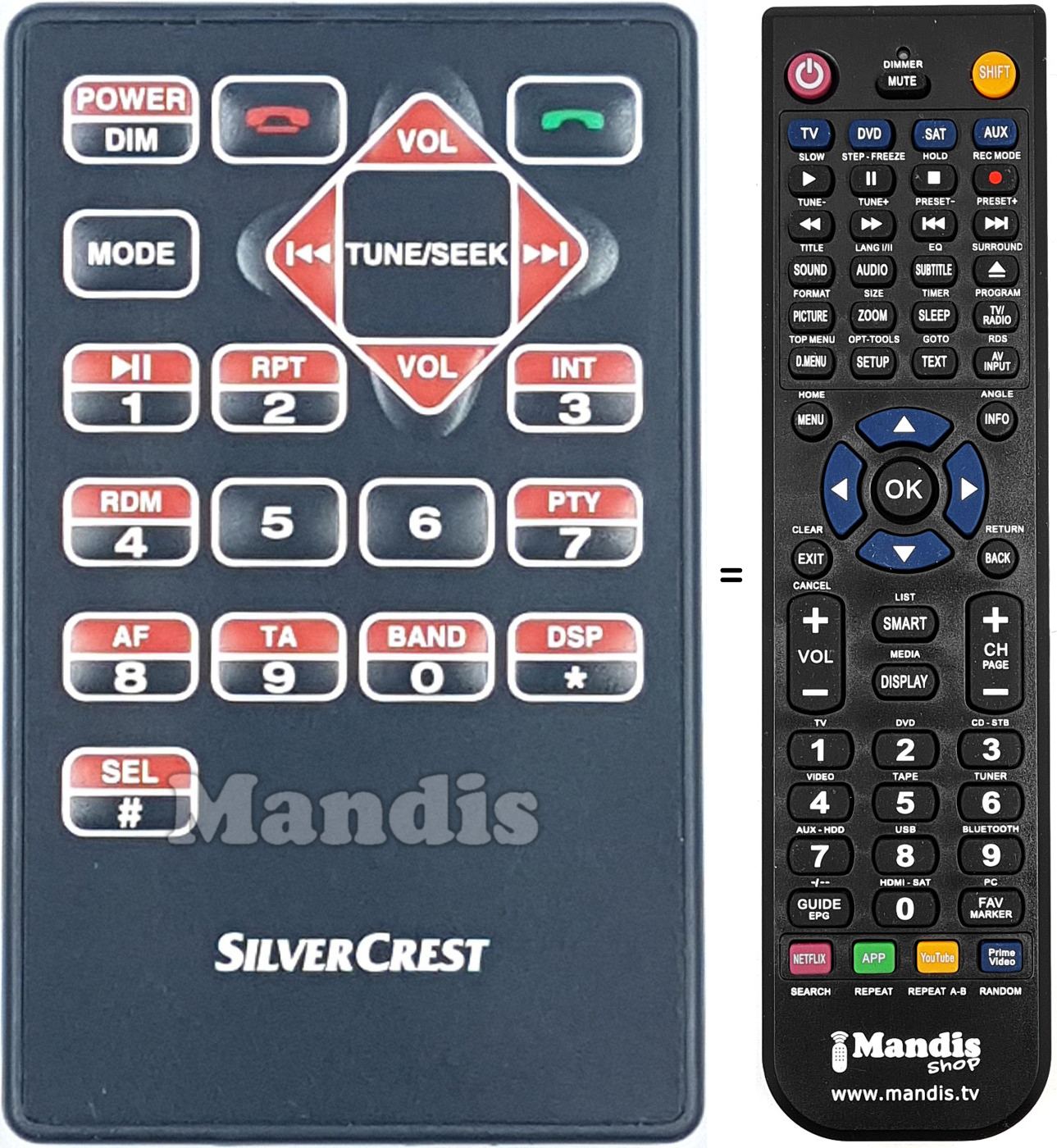 Télécommande équivalente KH2377
