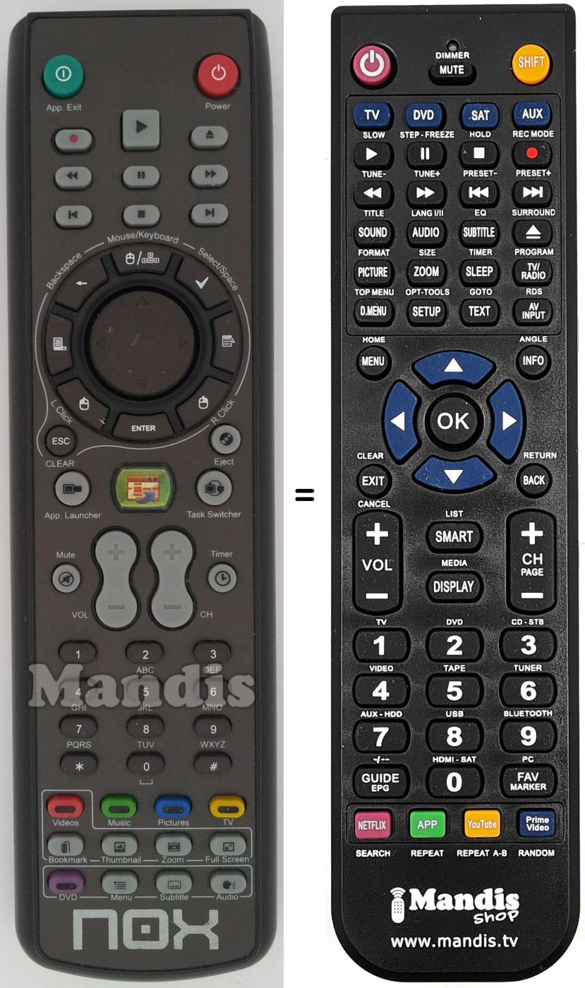 Télécommande équivalente REMCON1454