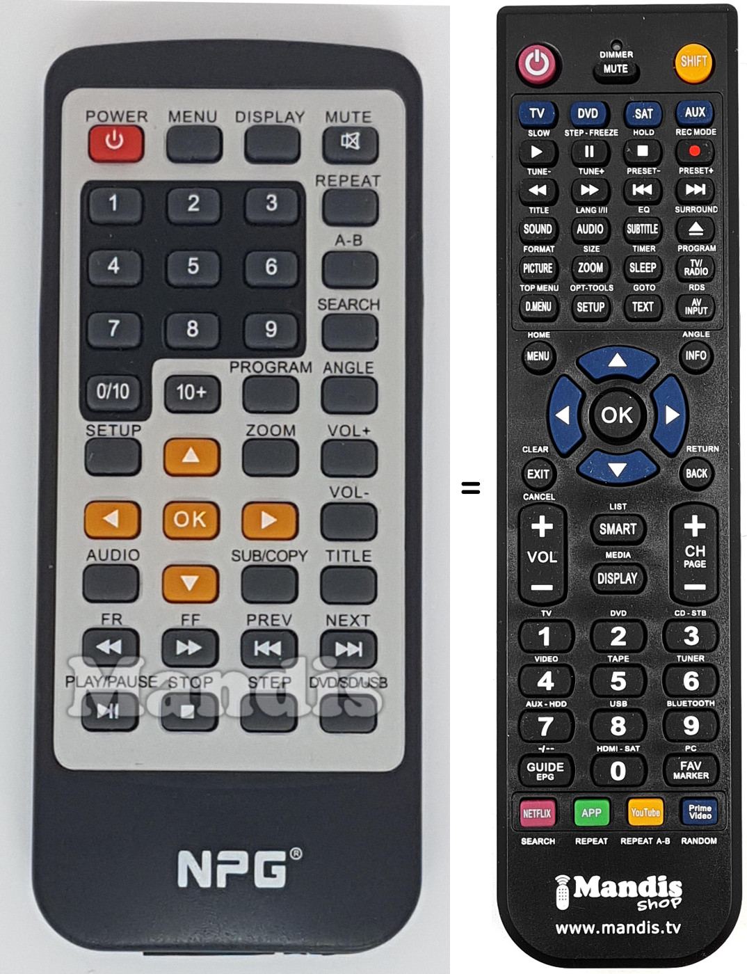 Replacement remote control REMCON1524